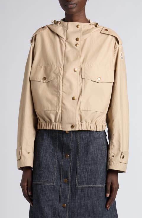 Carex Hooded Cotton Blend Poplin Jacket
