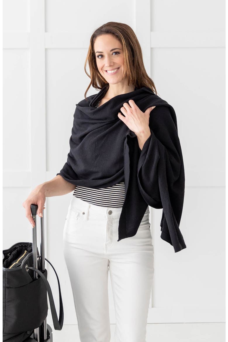 The Dreamsoft Travel Scarf, Alternate, color, BLACK