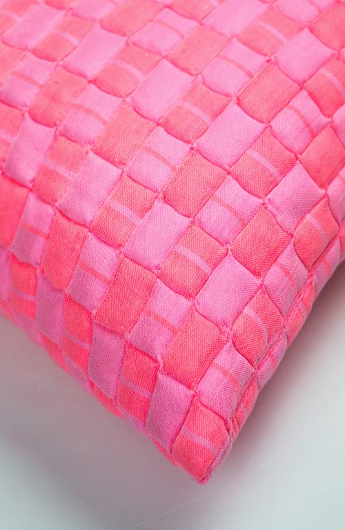 Archive New York Suzani Neon Pink Quilted Handwoven Throw Pillow In Pink