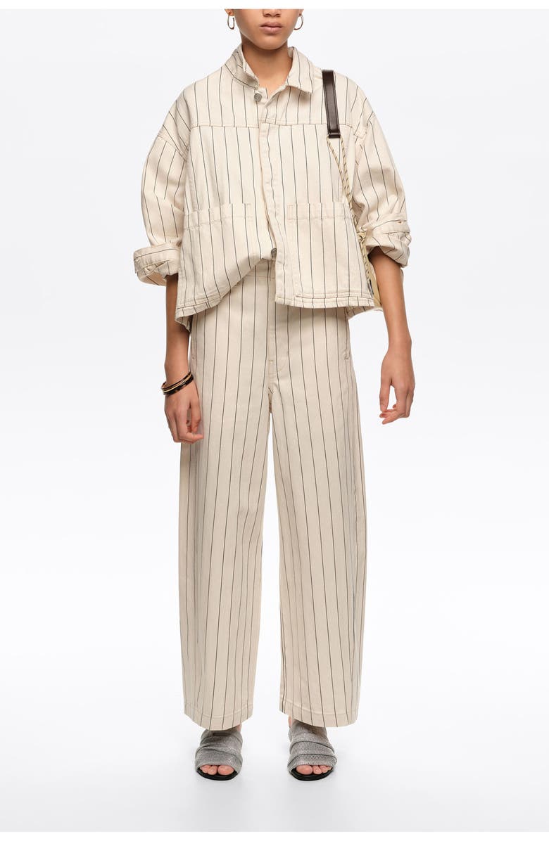 Bimba y Lola Volume-Leg Jeans, Alternate, color, Off White