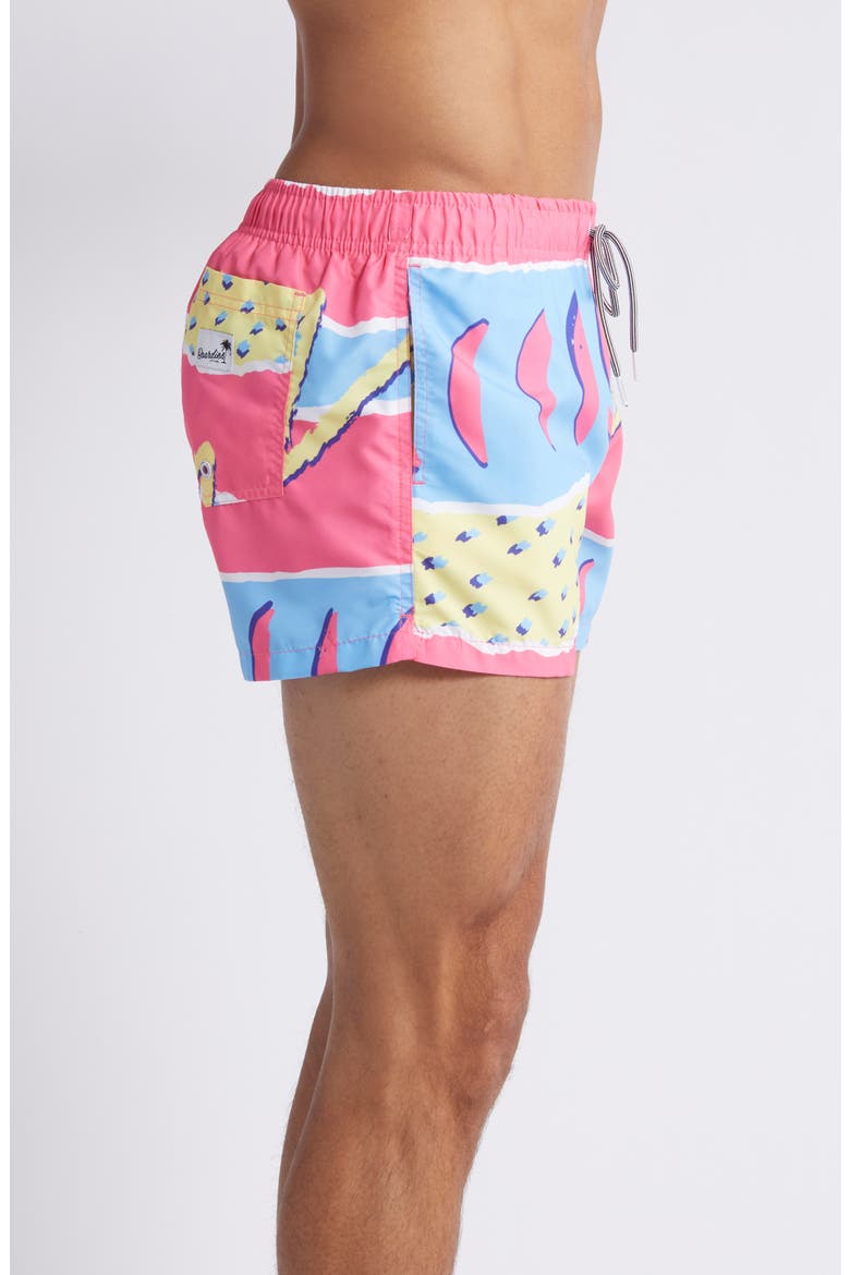 Fresh Shortie Swim Trunks, Alternate, color, BLUE MULTI