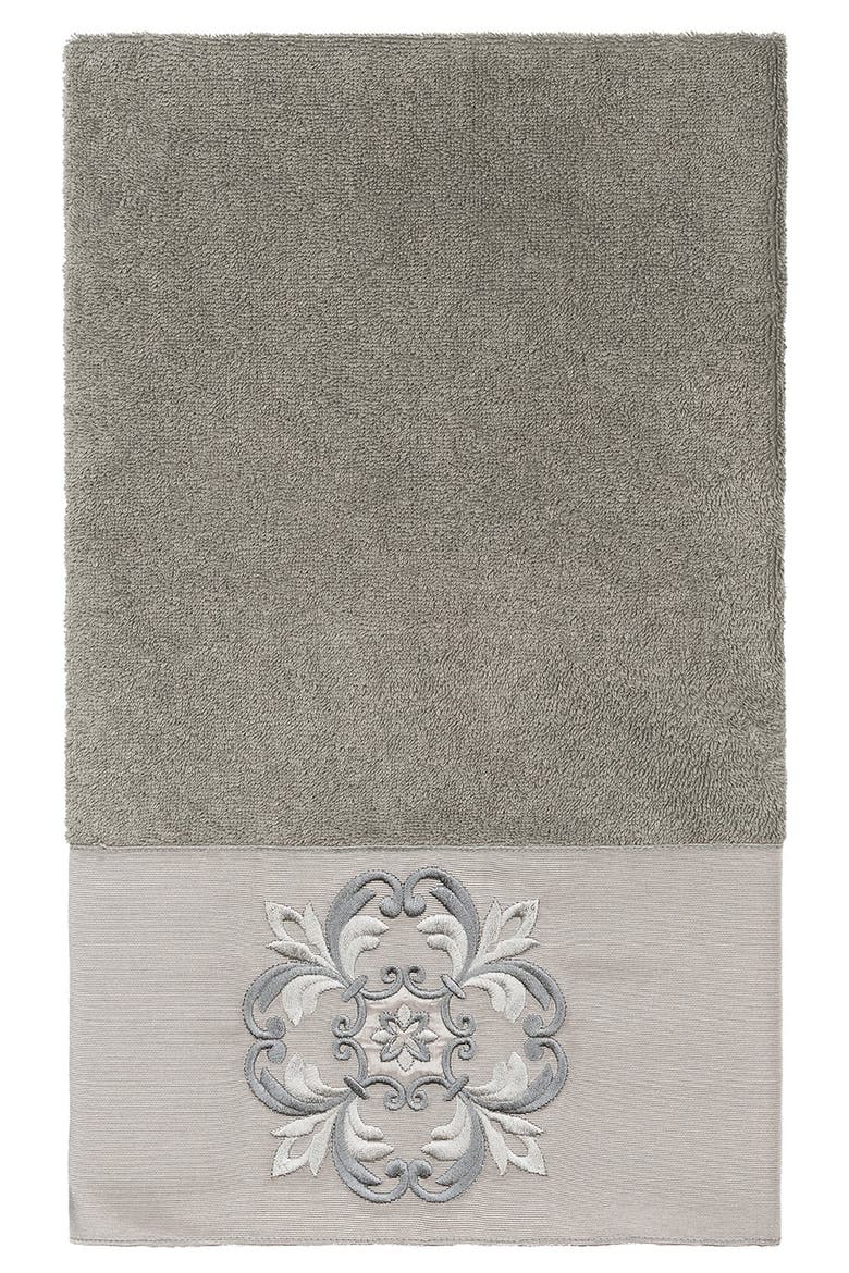 Alyssa 3-Piece Embellished Towel - Dark Gray, Alternate, color, DARK GRAY