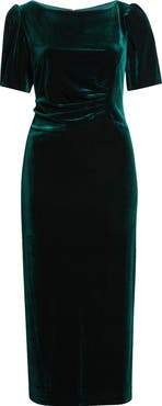 Jessica Howard Boatneck Velvet Gown