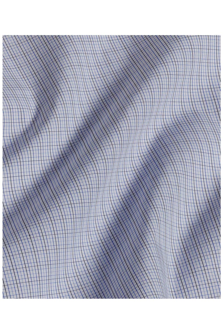 Slim Fit Tattersall Check Cotton Dress Shirt, Alternate, color, WHITE/ BLUE