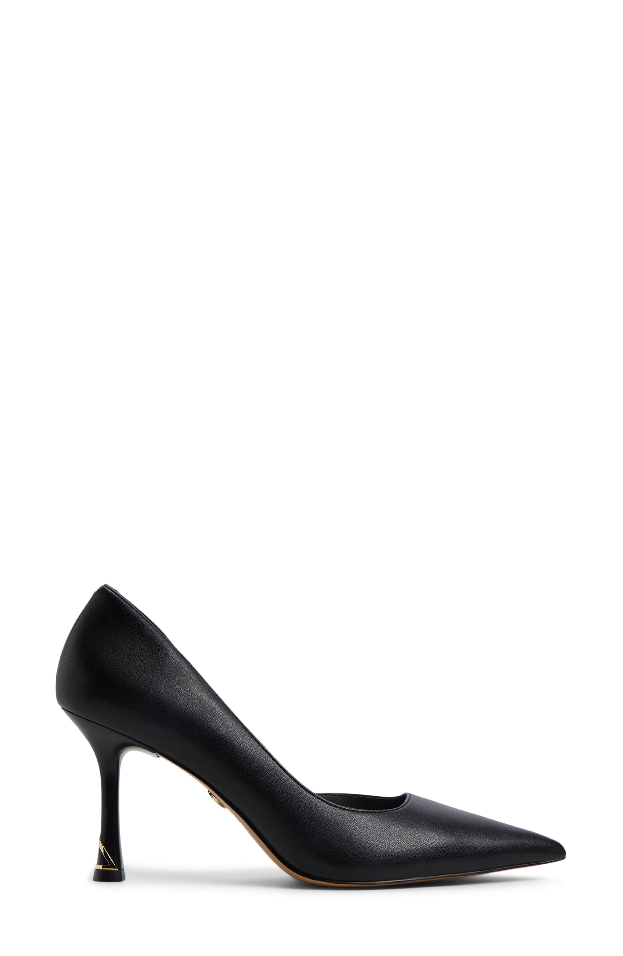 ALDO Livianna Half d'Orsay Pointed Toe Pump, Alternate, color, Black