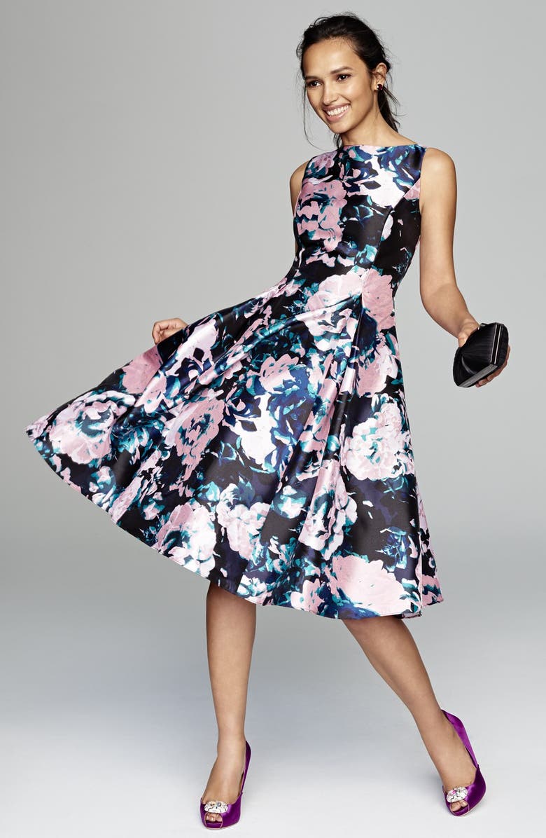 Adrianna Papell ''Mikado' Sleeveless Fit & Flare Dress, Alternate, color,