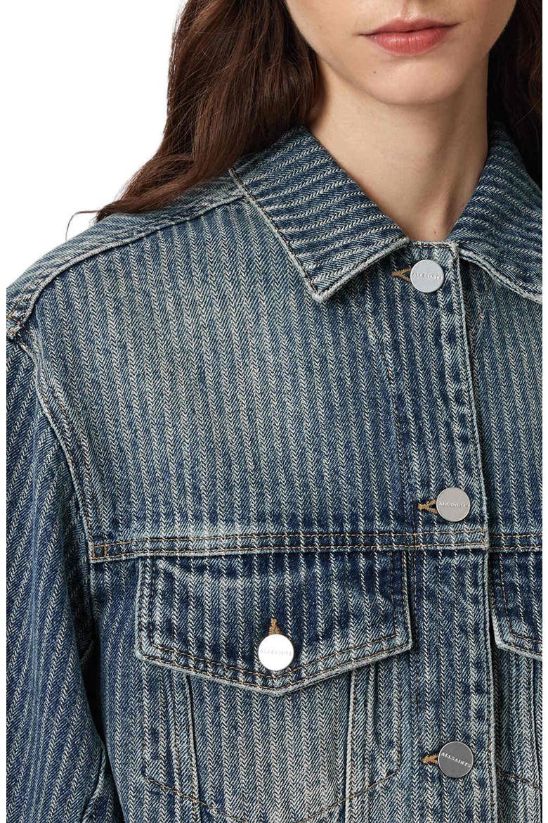 Luca Stripe Denim Jacket, Alternate, color, TITAN BLUE