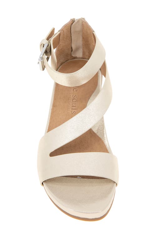 Gentle Souls Gwen Asymmetric Strappy Sandal In Gold