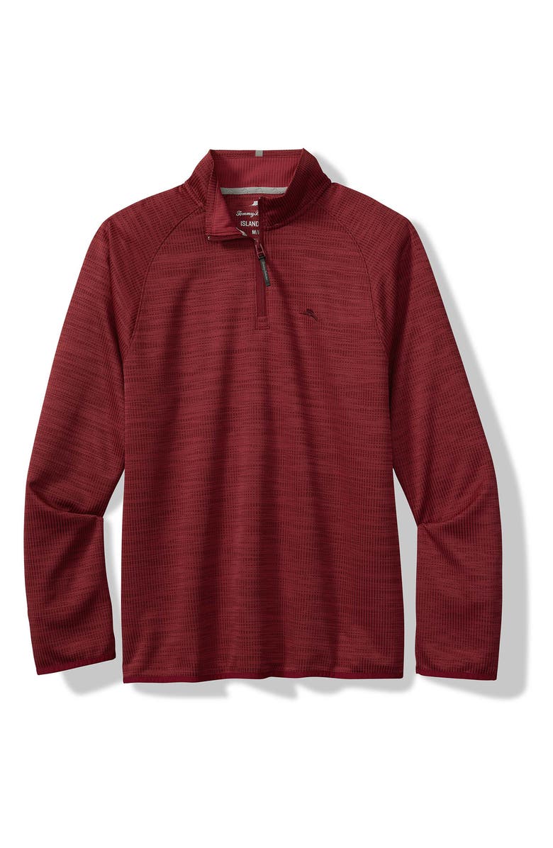 Tommy Bahama Palm Pro IslandZone<sup>®</sup> Performance Half Zip Pullover, Alternate, color, Dark Sangria