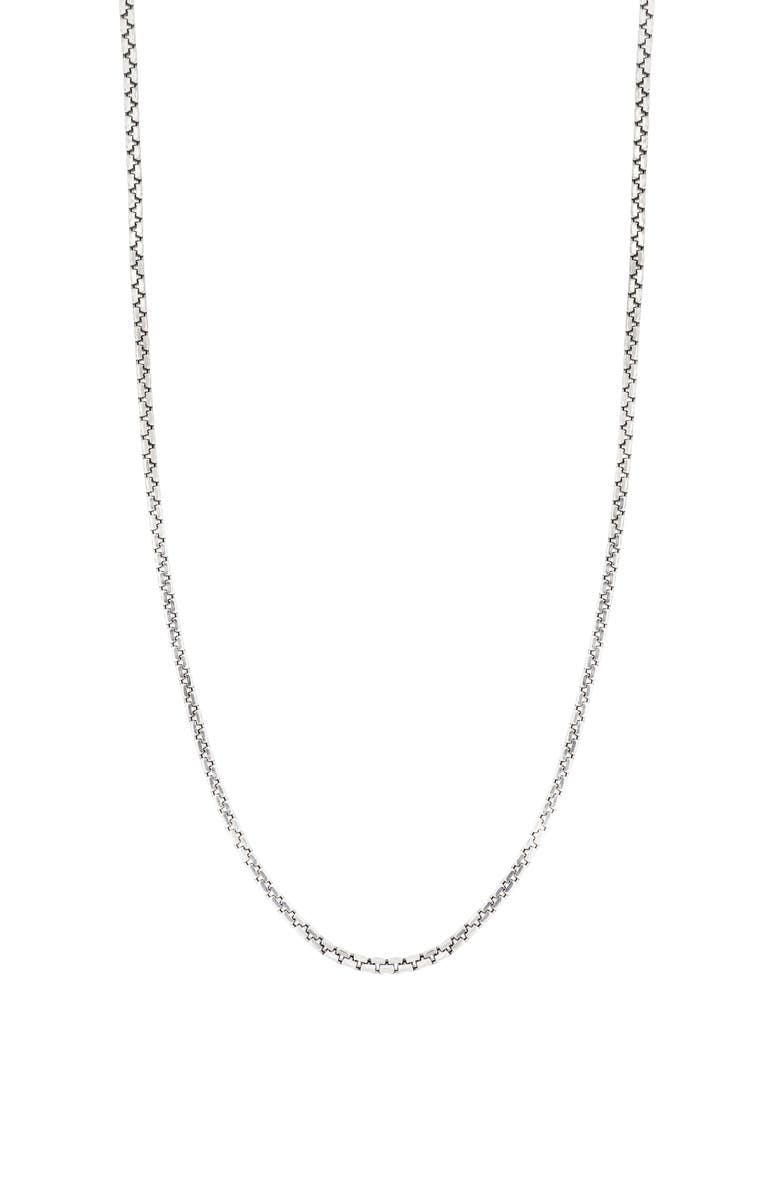 Bony Levy Men's 14K Gold Box Chain Necklace, Main, color, White Gold