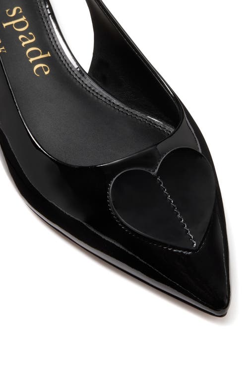 Kate Spade New York Lover Slingback Pointed Toe Flat In Black