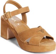 Prada Suede Platform Sandal