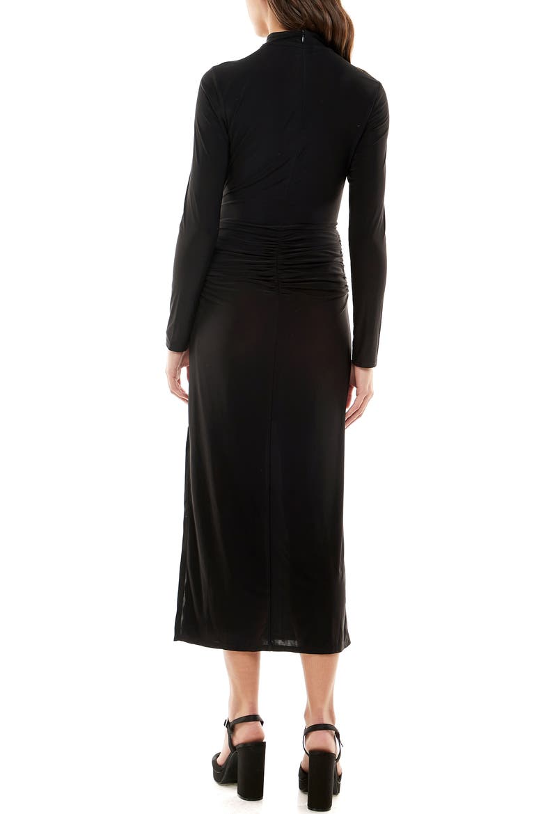 Mademoiselle Cutout Detail Long Sleeve Knit Dress, Alternate, color, BLACK