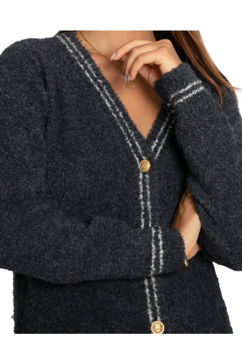 Cute In This Mini Cardigan Dress, Alternate, color, Charcoal