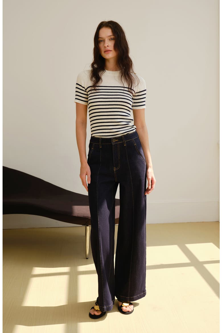 High Waist Wide Leg Jeans, Alternate, color, RINSE WASH