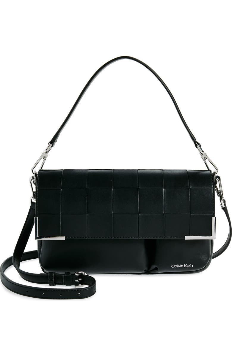 Calvin Klein Mica Woven Shoulder Bag, Main, color,