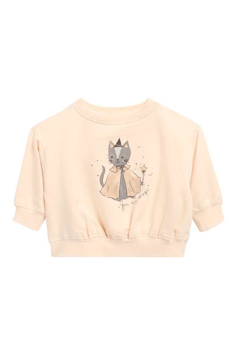 Kids' Magic Cat Graphic Fleece Sweatshirt, Main, color, MAGIC CAT