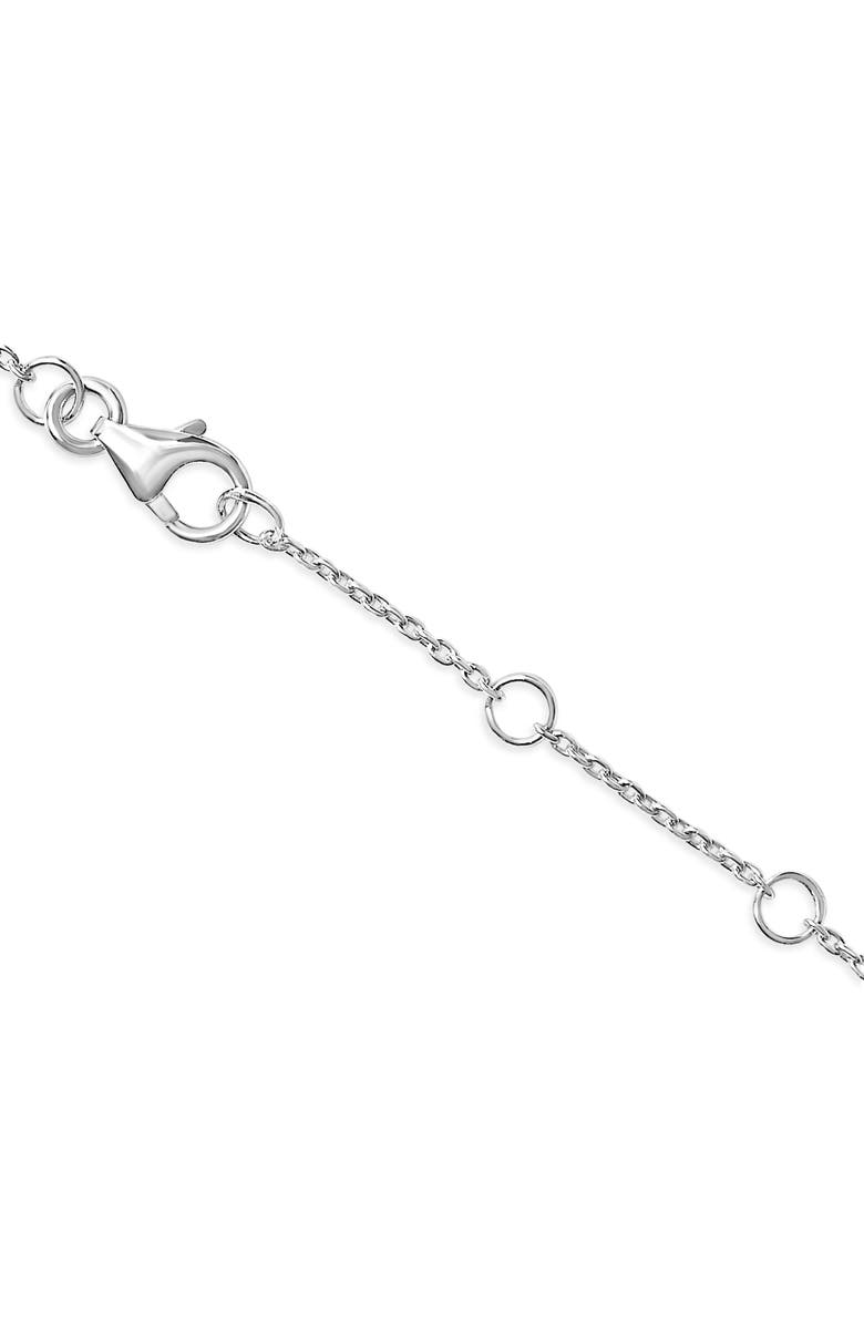 Haus of Brilliance 10K Gold Diamond Accent "A-Z" Initial Charm and Link Bracelet, Alternate, color, White | U