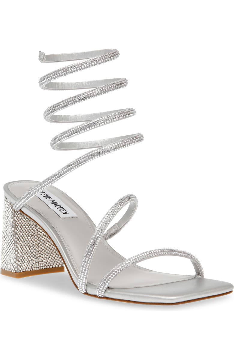 Steve Madden Lopez Crystal Strappy Sandal, Main, color, Rhinestone