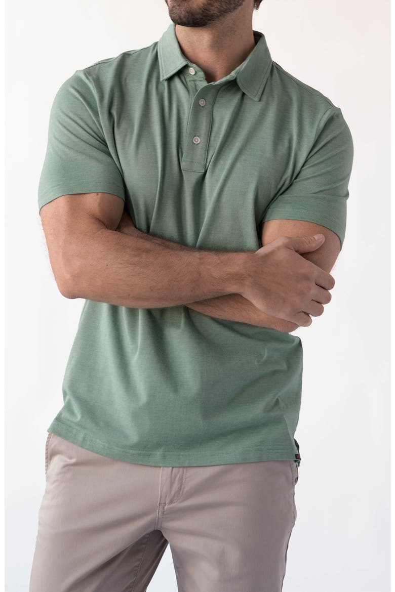 Feeder Polo, Alternate, color, MELANGE FARMER SAGE