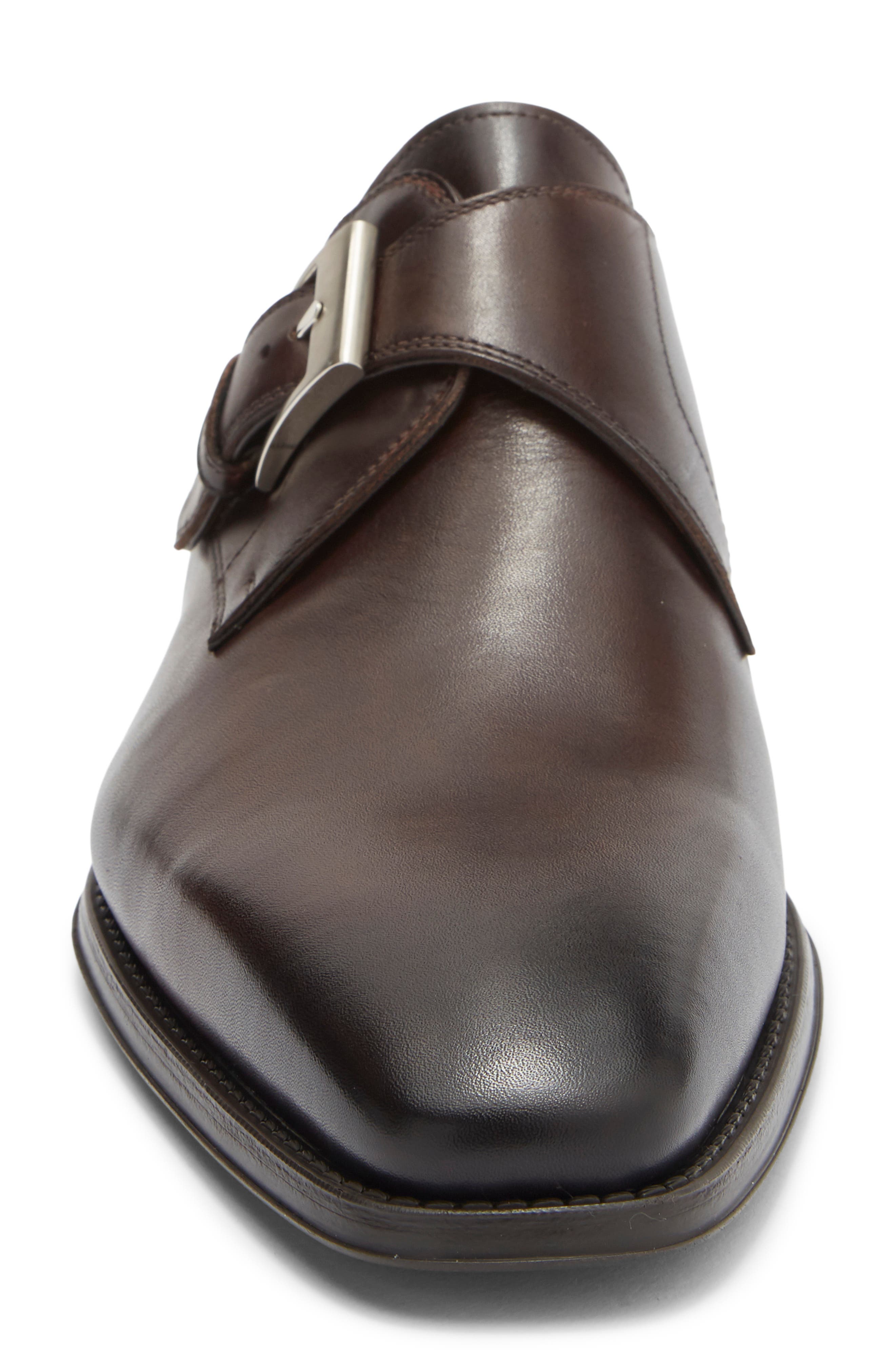 Veleta Monk Strap Shoe, Alternate, color, BROWN