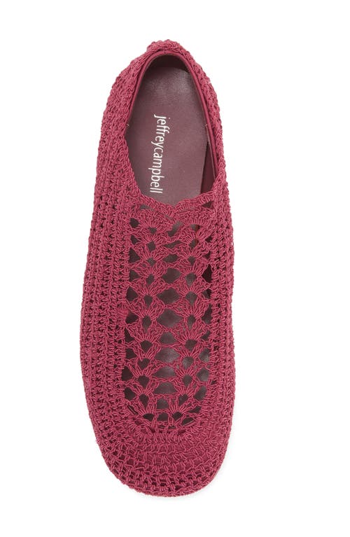 Jeffrey Campbell Nantucket Crochet Flat In Purple