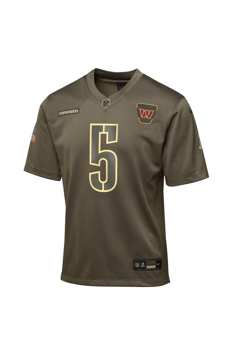 Nike Youth Nike Jayden Daniels Olive Washington Commanders 2025 Salute to Service Game Jersey, Alternate, color, Olive