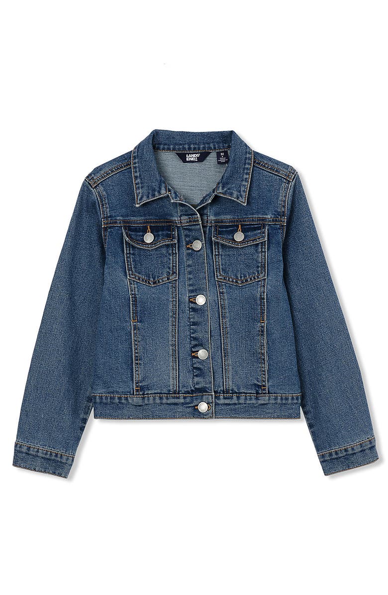 Lands' End Girls Denim Jacket, Main, color, Legend