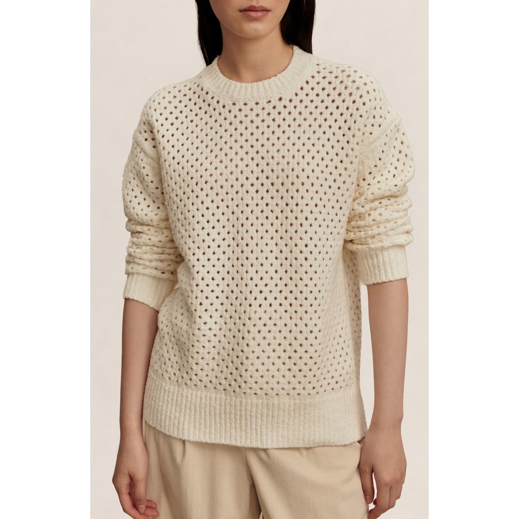 Varley Grady Bouclé Sweater In Coconut Milk