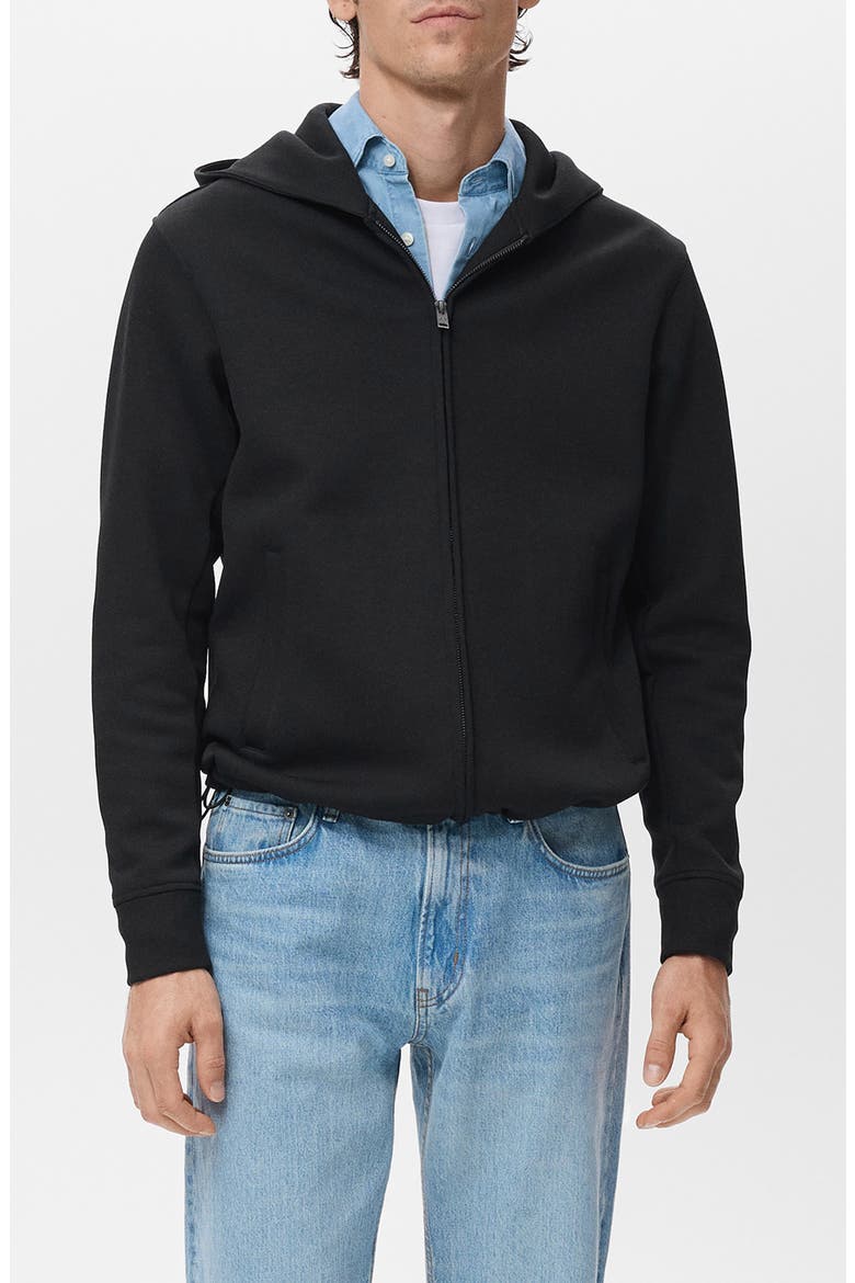 Zip-Up Hoodie, Main, color, BLACK