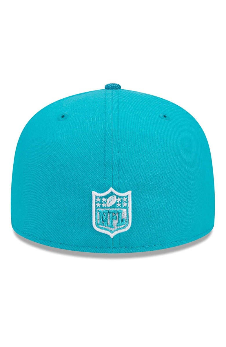New Era Men's New Era Aqua Miami Dolphins Active Ballistic 59FIFTY Fitted Hat, Alternate, color, 