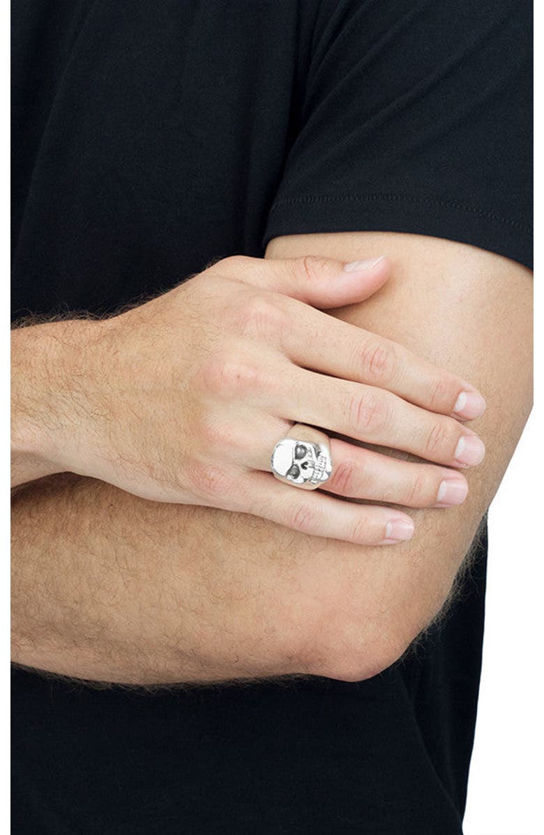 King Baby Studio Small Classic Skull Ring, Alternate, color, 