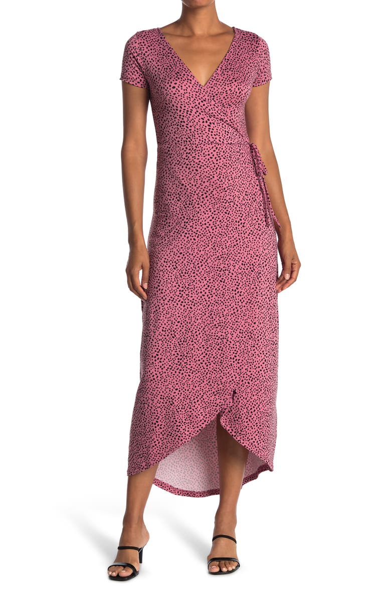 Velvet Torch Faux Wrap Animal Print Maxi Dress | Nordstromrack