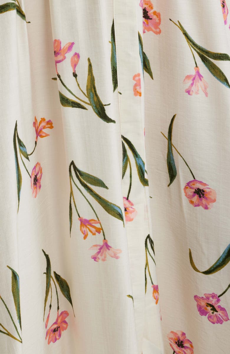 CeCe Print Puff Sleeve Maxi Dress, Alternate, color, New Ivory