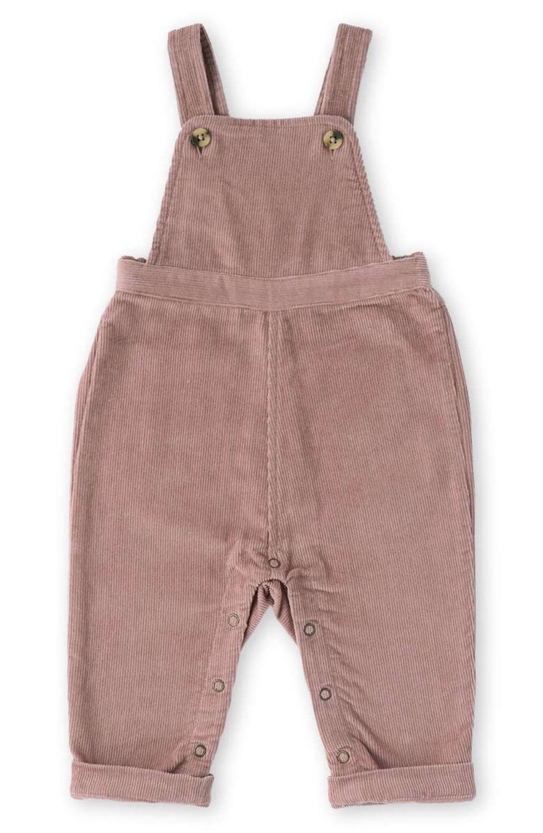 Pehr Organic Cotton Corduroy Overalls, Main, color, Thistle