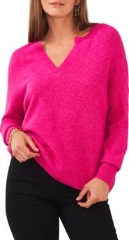 Vince Camuto Drop Shoulder V-Neck Sweater