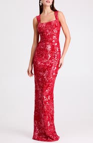 HELSI Iris Floral Sequin Gown