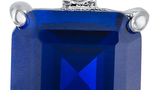Cz By Kenneth Jay Lane Asscher Cut Cubic Zirconia Drop Earrings In Blue