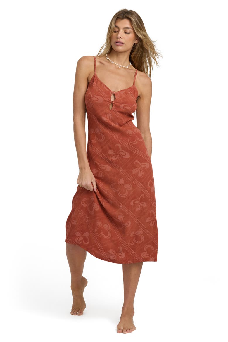 Fresh Daze Midi Sundress, Alternate, color, DARK CHINO