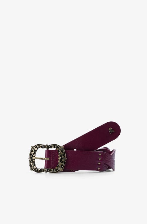 Scalpers Braid Belt In Burgundy