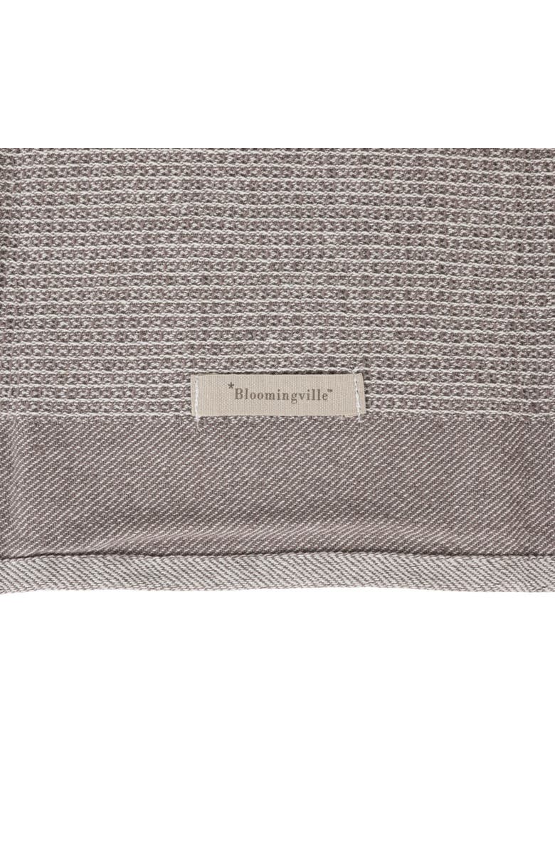 Storied Home Grey Cotton Waffle Weave Tea Towels, Alternate, color, Grey