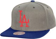 Mitchell & Ness Men's Mitchell & Ness Gray Los Angeles Dodgers Cooperstown Collection Basic Flip Snapback Hat
