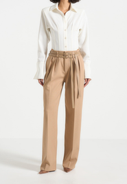 Manière De Voir Pascale Wide Leg Trousers With Double Belt
