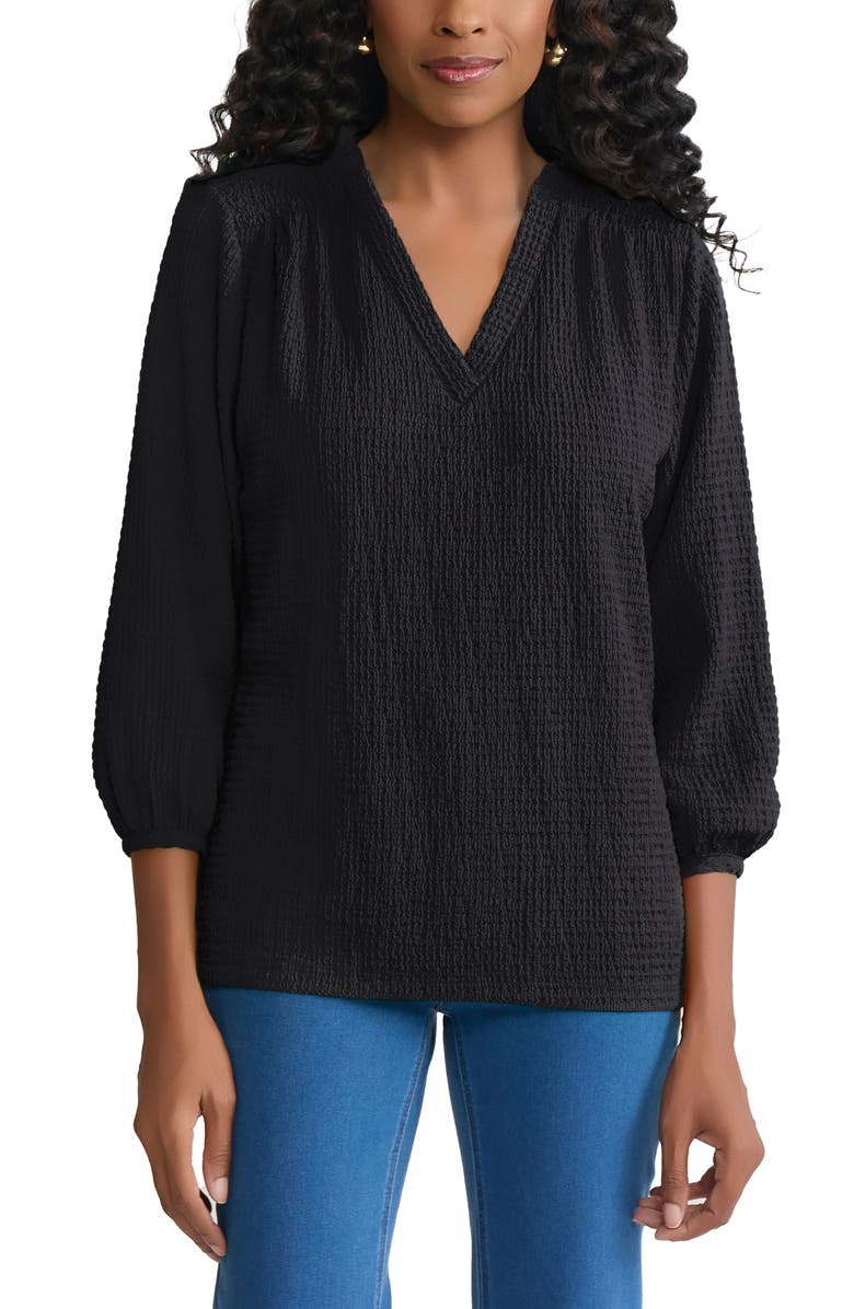 Jones New York Smocked Shoulder Top, Main, color, 