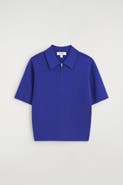 COS Merino Wool Zip-up Polo Shirt