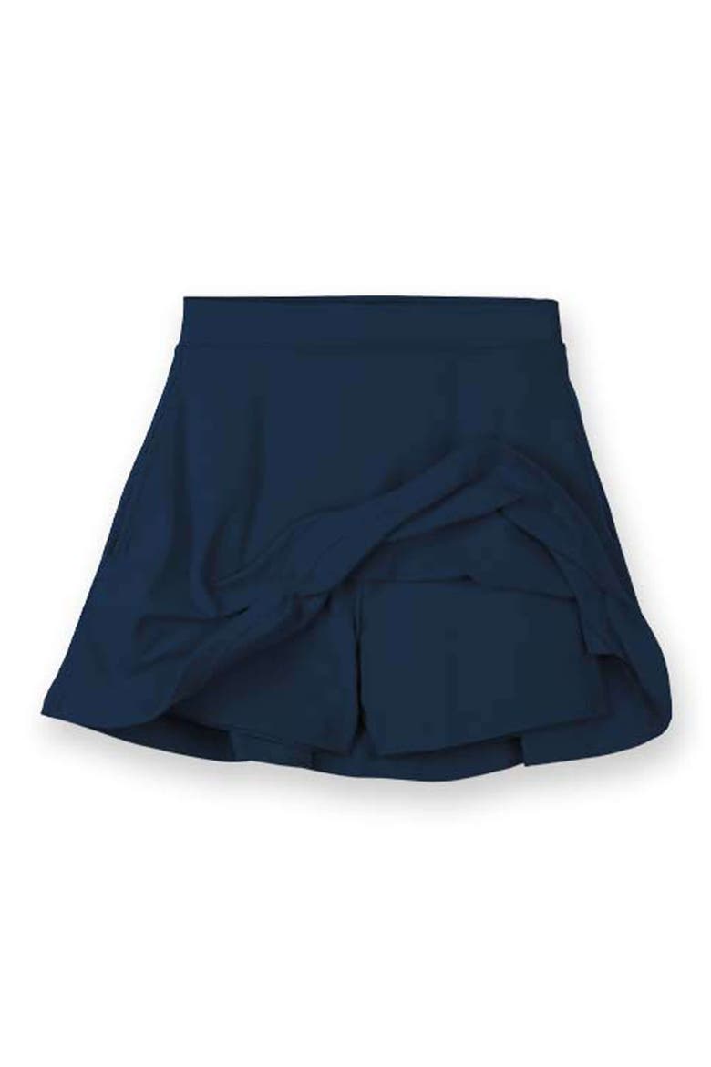 Organic Cotton Girls Pocket Skorts, Alternate, color, Navy