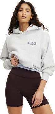 COTTON ON BODY Women's Active Plush Premium Graphic Raglan Hoodie