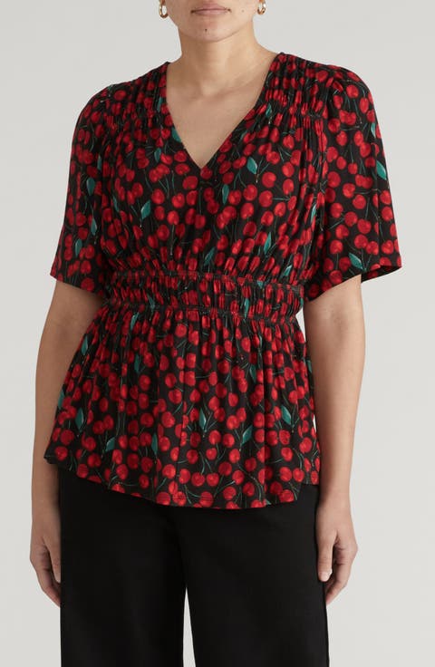 Liquid Jersey Peplum Top