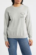 Bobeau Martini Crewneck Cotton Sweater