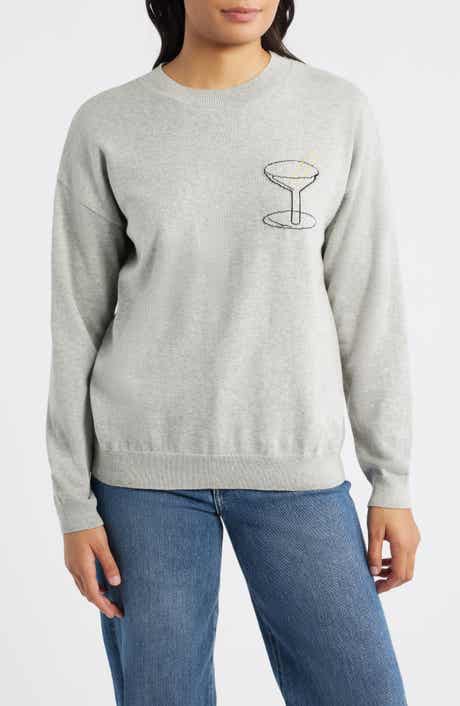 Bobeau Martini Crewneck Cotton Sweater